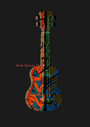 Abstract Electric Guitar Canvas Print - Music Wall Art by GobekUsa