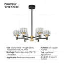 GobekUsa Crystal Chandelier Modern Luxury Light for Living Hall Dining Bedroom