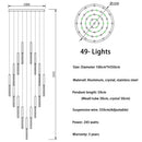 GobekUsa Crystal LED Chandelier for Staircase & Living Room