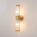 GobekUsa Gold Crystal Glass Wall Sconce Light Fixture for Luxury Bedroom Decor