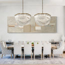 GobekUsa Black Gold Crystal Glass Ceiling Pendant Lights, Luxury Nordic Dining Table Lighting Lamps