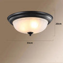 GobekUsa Black Bronze Ceiling Light with Frosted Glass Shade for Bedroom and Kitchen