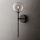 GobekUsa Clear Glass Ball Long Wall Sconce - Retro Style for Living Room, Bedroom, Kitchen