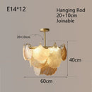 GobekUsa Glass Shell Ceiling Pendant Light Luxury Bedroom Decor Hanglamp