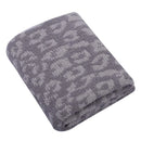 GobekUsa Leopard Print Knitted Fleece Blanket: Super Soft & Lightweight for Sofa Nap
