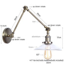 GobekUsa LED Glass Swing Arm Wall Lamps for Bedroom, Bathroom, and Stairway