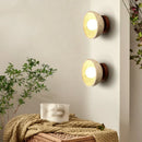 GobekUsa LED Wall Light Travertine Base Modern Nordic Pull Chain Bedside Lamp