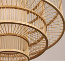 GobekUsa Bamboo Ceiling Chandelier for Home Garden Restaurant Bedroom Study Decoration Lamps