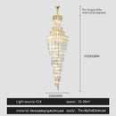 GobekUsa Light Luxury Rotating Crystal Chandelier for Villa Living Room