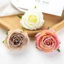 GobekUsa 10Pcs Silk Blue Rose Wedding Party Decoration DIY Bridal Accessories Artificial Flowers