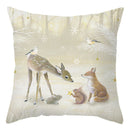 GobekUsa Christmas Soft Plush Cushion Cover Cute Rabbit Deer Pillowcase 45x45cm
