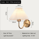 GobekUsa Cloth Lampshade LED Wall Lamp for Bedroom & Living Room Decor
