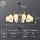 GobekUsa Chinese Zen Chandelier for Home, Hotel, and Restaurant Living Room Lighting