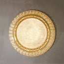 GobekUsa Gold Crystal Ceiling Light: Nordic Modern Round Lighting Fixture for Bedroom and Restaurant