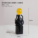 GobekUsa Abstract Art Female Body Decor Figurines Black White Resin Home Decor
