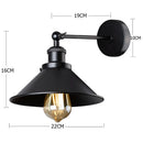 GobekUsa Industrial Wall Sconce Light with Adjustable Metal Lampshade