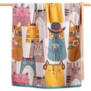 GobekUsa Kids' Cute Cats Cotton Gauze Bath Towel