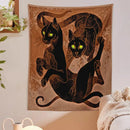 GobekUsa Cat Witchcraft Tapestry Baphomet Aesthetic Room Decor Hippie Boho Home Mattress