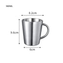 GobekUsa Double-Layer Stainless Steel Thermal Mug with Handle for Coffee and Beer