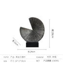 GobekUsa Golden Ring Black and White Striped Abstract Resin Figurines Home Decor