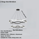 GobekUsa Black Geometric LED Ring Chandelier for Elegant Spaces