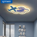 GobekUsa Blue Sky Airplane Chandelier: Kids Study Room Decoration & Dimmable Indoor Lighting