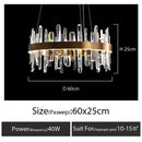 GobekUsa K9 Luxury Pendant Chandelier, LED Indoor Lighting for Kitchen, Living Room, Bedroom