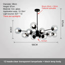 GobekUsa Glass Ball LED Chandelier for Bedroom Dining Room - Elegant Ceiling Pendant Lamp