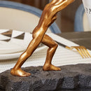 GobekUsa Hercules Figurines Wine Rack: Modern Resin Desktop Organizer & Book Stand