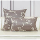 GobekUsa Gold Faux Silk Horses Jacquard Cushion Cover, Soft Chinese Style Throw Pillow Case