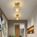 GobekUsa Gold Iron Cage Ceiling Light Modern Nordic Decor Retro Loft Fixture E27