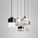 GobekUsa Black Glass Pendant Lights: Modern Nordic Chandelier for Dining Room, Kitchen, Bedroom, and Restaurant