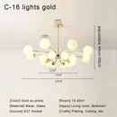GobekUsa Glass Ball LED Ceiling Chandelier for Modern Living Room and Bedroom