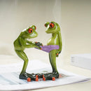 GobekUsa Funny Frog Couple Resin Decor | Wedding Gift | Valentine's Day Ornament