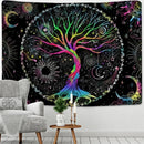 Abstract Tree Of Life Tapestry Wall Hanging by GobekUsa - Psychedelic Hippie Tapiz Art