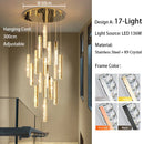 GobekUsa Large Crystal Luxury Chandelier for Living Room Dining Hall Stair Suspension
