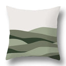 GobekUsa Green Plants Geometric Print Pillow Cover - Home Sofa Cushion Cover