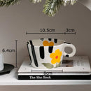 GobekUsa Cartoon Pattern Ceramic Mug Set for Happy Dining and Tea Time