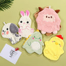 GobekUsa Cartoon Animal Shape Coral Velvet Hand Towel for Kids, Absorbent Kitchen Bathroom Cleaning Towels