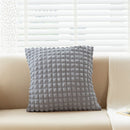 GobekUsa Cream Style Elastic Puff Plaid Cushion Cover 45*45CM Home Decor