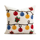 GobekUsa Christmas Day Embroidered Pillowcase for Living Room Sofa, Party Decor