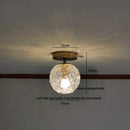 GobekUsa Green Glass LED Ceiling Lamp for Home Living Room and Hallway Lighting