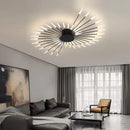 GobekUsa LED Fireworks Chandelier: Modern Ceiling Lamp for Home Decor, Black Kitchen Lighting Fixtures