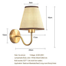 GobekUsa Gold Fabric Wall Lamp for Modern Nordic Style Living Spaces