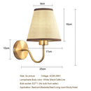 GobekUsa Gold Fabric Wall Lamp: Modern Nordic Bedroom Light Fixture for Hotel Aisle & TV Background.