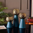 GobekUsa Gold Hammer Pattern Ceramic Vase: Creative Plant Pot for Table Decoration and Floral Arrangement