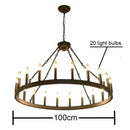 GobekUsa Iron Round LED Pendant Chandelier for Living, Cafe, Restaurant décor