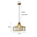GobekUsa Crystal Kitchen Pendant Lamp for Dining Room, Coffee Shop, and Bar