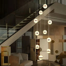 GobekUsa Gold Acrylic Chandelier - Modern Staircase LED Lighting