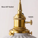 Japanese Ceramic Pendant Light With Copper Finish